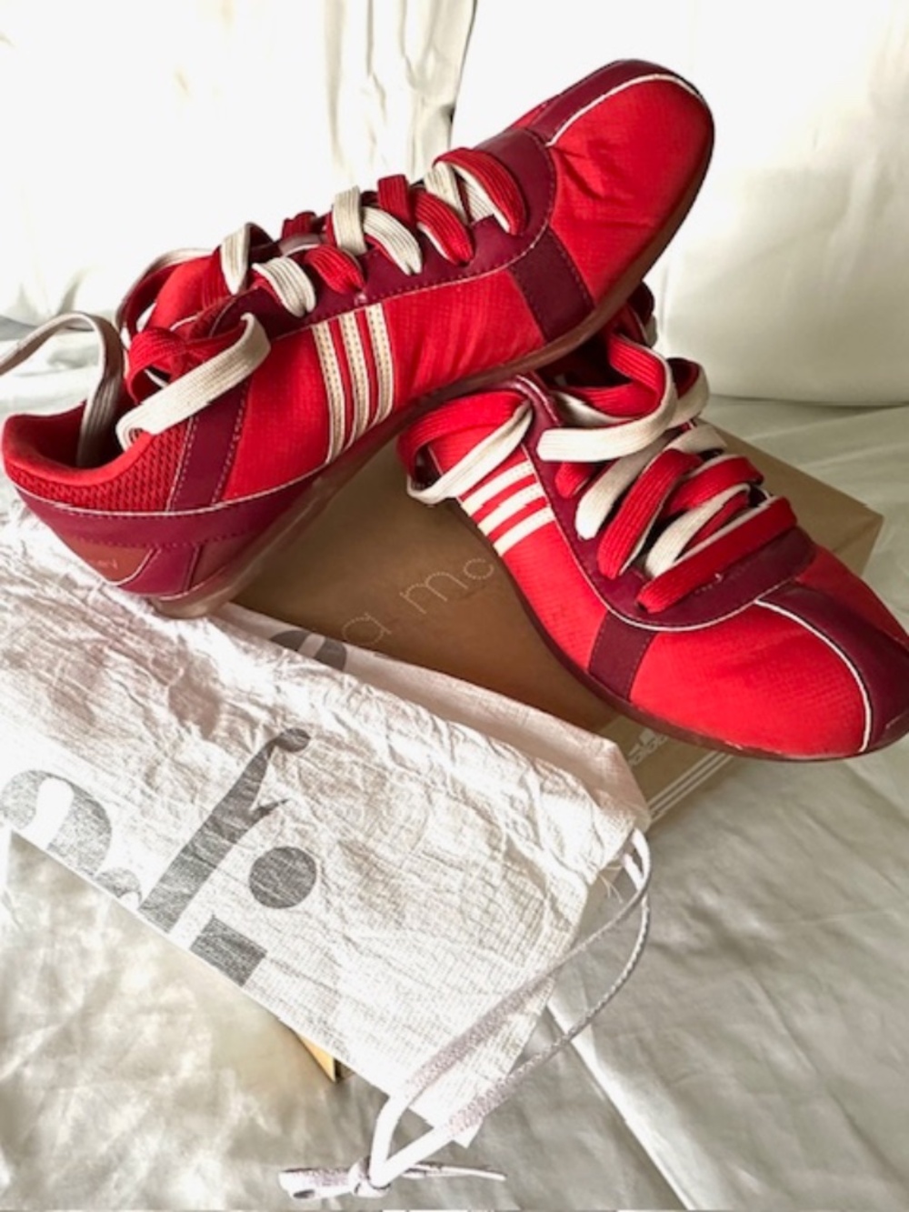Stella McCartney Red Adidas Runners Size 7 us